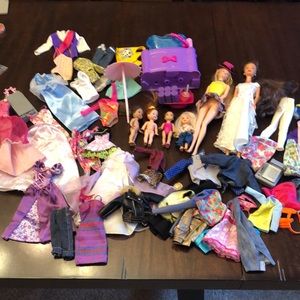 Barbies , kids,  clothes & pet washing station & more